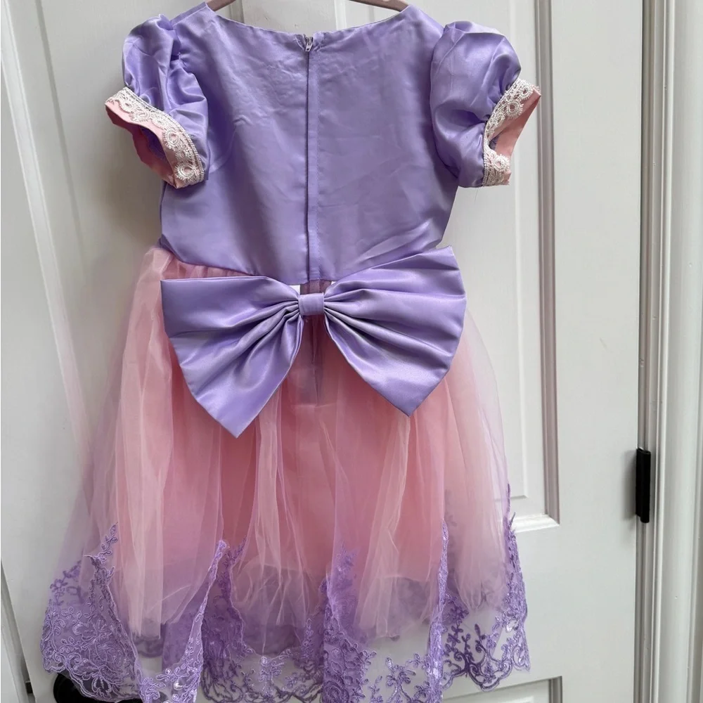NWOT CUSTOM MADE GIrls Size Rapunzel Inspired 6 Kids Costume Pretend Play Dress